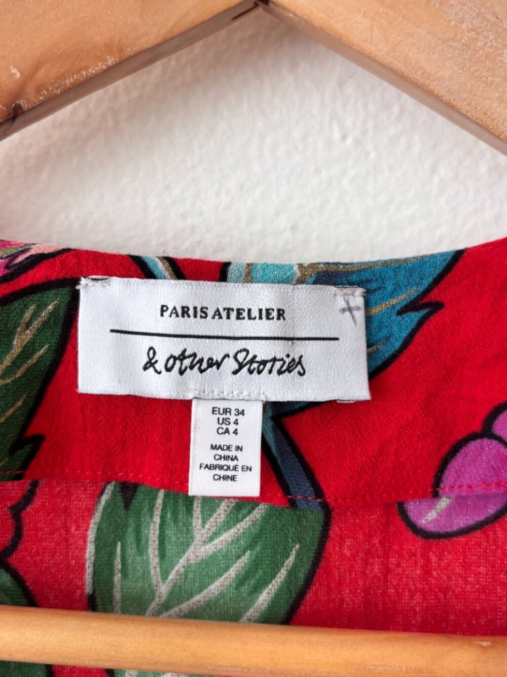 & Other Stories Floral Printed Maxi Dress in Red Multi - Picture 11 of 11